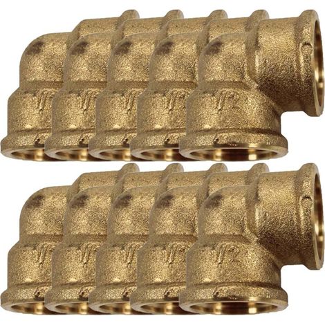 Lot de 10 Coudes Laiton Femelle 1/2" (15/21) - Arcanaute (1/3)