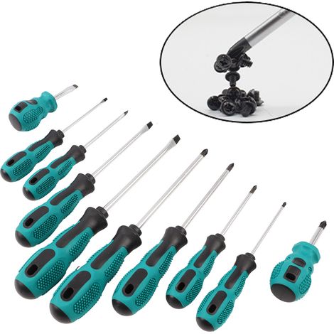 Manuelles Schraubendreher-Set, Kreuzschlitzschraubendreher, leistungsstarker magnetischer Schraubendreher, multifunktionales Werkzeugset für Reparaturen und Haushalt. (1/5)