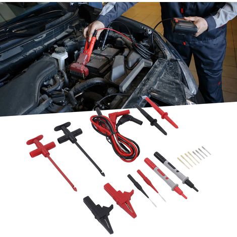 Kit de test multimètre JT8001-3, kit de réparation électrique automobile, pinces crocodiles, fiches bananes, cordons de test (1/5)