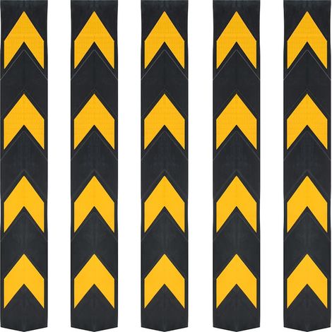 vidaXL Reflective Corner Guards 5 pcs Rubber 80 cm