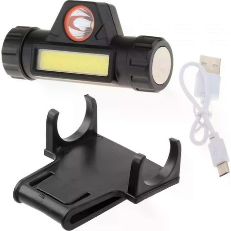 Lampe frontale pour casque de soudage avec support, lampe de travail multifonctionnelle à grande portée pour l'extérieur, puissante et rechargeable. (1/4)