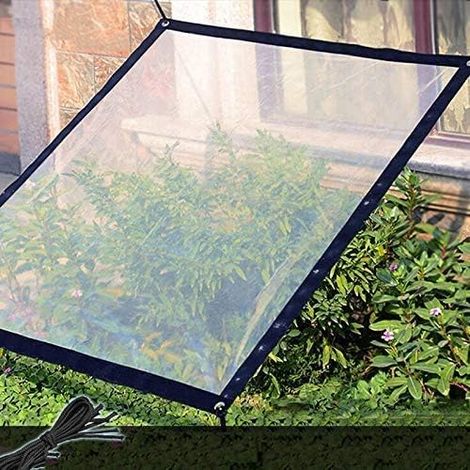 JSSEVN - Bâche Transparent Jardinage Housse de Protection Plantation Couvre Ciel en PE Couverture Anti Pluie ( 2 x 1 m ) (1/5)
