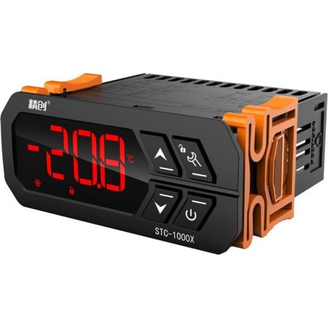 Ahlsen STC-1000HX Digitaler Temperaturregler Thermostat mit LED-Alarm Intelligenter Thermostat -50℃99℃ mit Sensor AC10V-220V,803566mm