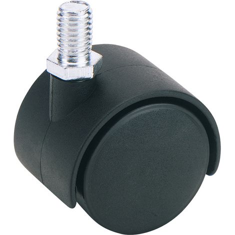 Draper 40mm Diameter Twin Nylon Castor with 25kg Safe Working Load (Model 65464) (1/5)