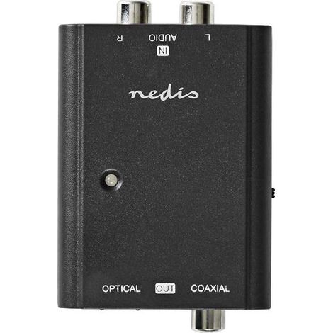 Convertisseur Audio Digital Deux Voies Entrée De Connexions: 2x Rca Femelle Sortie De Connexions: 1x S/pdif (rca) - Nedis