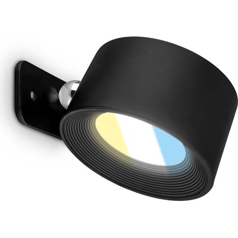 Applique murale sans alimentation électrique avec batterie rechargeable, amovible magnétiquement, pivotante à 360°, dimmable, CCT, applique murale intérieure, lampe de lit, 8,7x7,5x4,8cm (1/5)