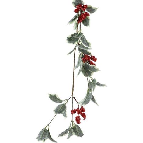 Decoris Ghirlanda Natalizia con Fiori Rossi - 130x15cm (1/2)
