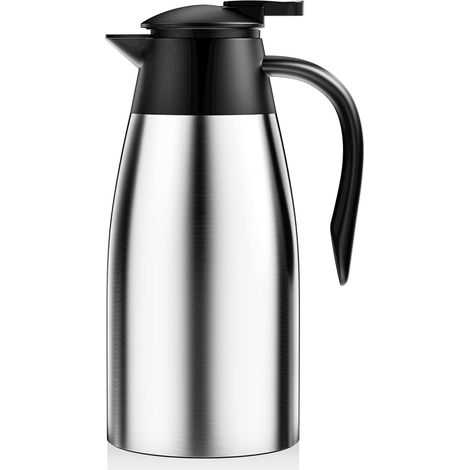 Bouteille isotherme en acier inoxydable de 2 L, bouilloires isothermes sous vide, théières et cafetières isothermes 24 h pour garder les boissons chaudes (1/5)