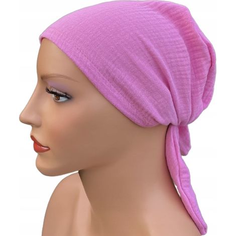 Écharpe Aga 017 pour femme en mousseline, chapeau à volants, également après chimiothérapie (1/5)