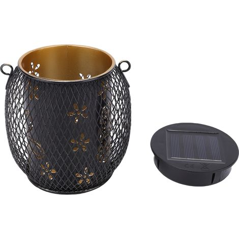 Lanterne solaire suspendue d'extérieur en métal, lampe décorative à LED pour jardin, Patio, cour, Table de pelouse, Design ajouré