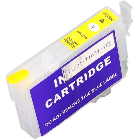 Cartouche d'encre jaune (T1634) pour imprimantes Workforce WF-2010W, WF-2510WF, WF-2520NF, WF-2530WF et WF-2540WF (1/5)