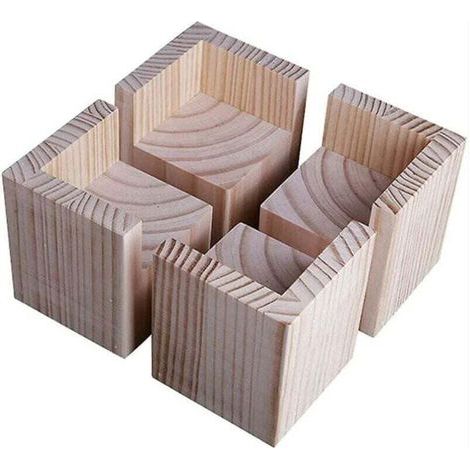 Möbelfüße – 4er-Set Bettfüße, Möbelbeine aus Holz für schwere Möbel (1/4)