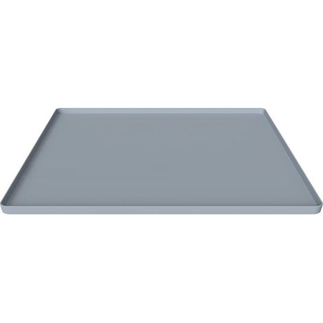Tapis de machine à laver en silicone gris, antidérapant, anti-vibrations, pliable et facile à ranger. (1/5)