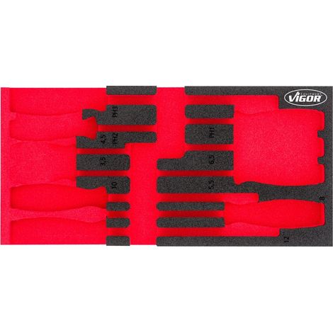 VIGOR Weichschaumeinlage, leer, V5068-L, (LxBxH) 393 x 188 x 35 mm (1/2)