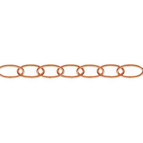 Catena ornamentale ovale Ø 2,8 mm. in acciaio ramato 15 mt.
