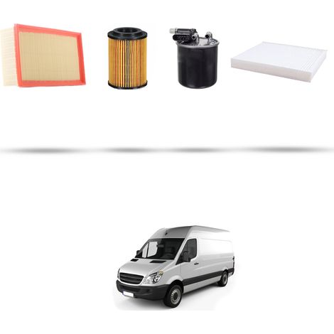 Kit tagliando 4 filtri compatibile con Mercedes Sprinter II (906) 316 CDI 120kw Dal 2009 (1/5)