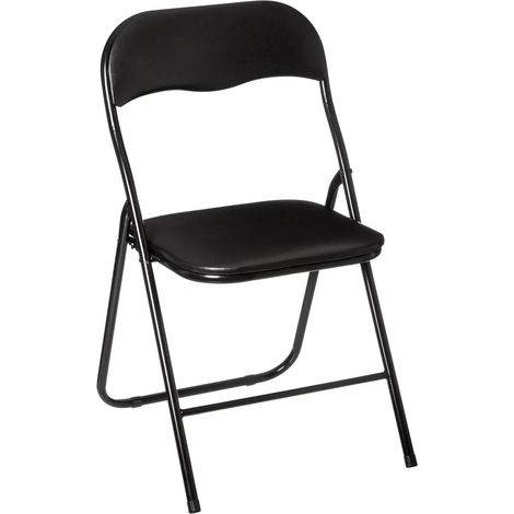 Sedia pieghevole 5five nero acciaio PVC 44x48x79 cm (1/8)