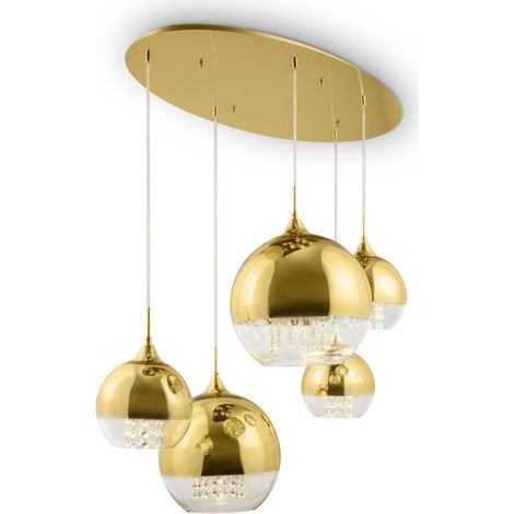 Maytoni Fermi Plafonnier suspendu moderne Fermi à 5 lumières en grappe dorée (1/2)