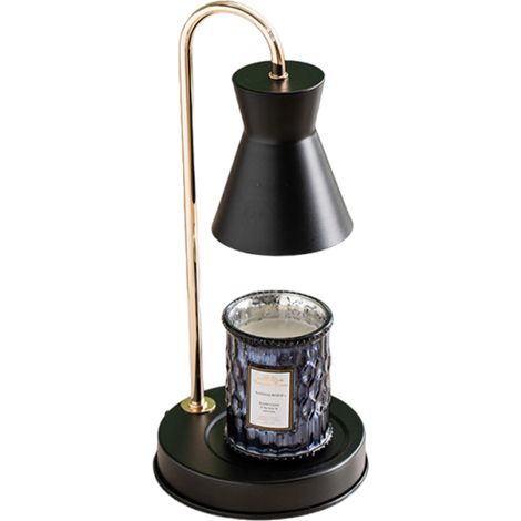 Lampe d'aromathérapie simple et élégante, lampe à bougie pour faire fondre la cire, lampe romantique à brancher avec minuterie et variateur, bougie effet marbre, lampe chauffante pour cire d'encens (1/5)