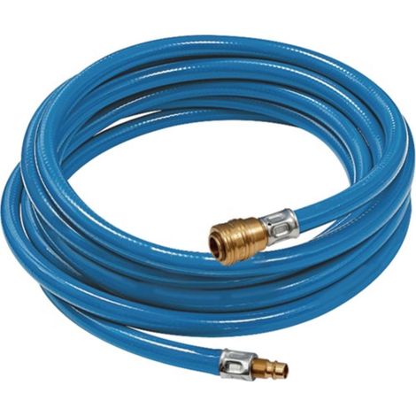Set di tubi in PVC morbido per aria compressa, diametro interno 6,3 mm, diametro esterno 11 mm, lunghezza 10 m, con raccordo rapido, DN 7,2 (1/3)