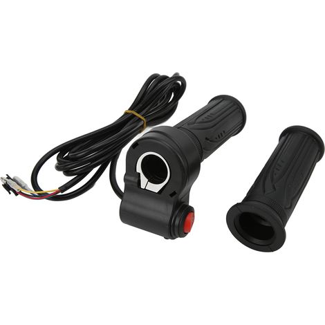 Poignée d'accélérateur pour vélo électrique 12V/24V/36V/48V avec interrupteur couteau - 1 Paire/set (1/5)