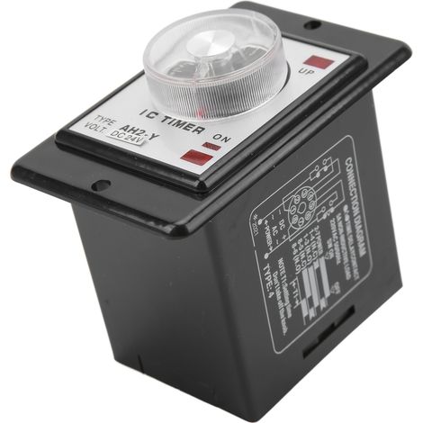 Minuterie compacte AH2-Y 6S à aiguille 8 pieds pour armoires électromécaniques, équipement d'automatisation, 24V DC (1/5)