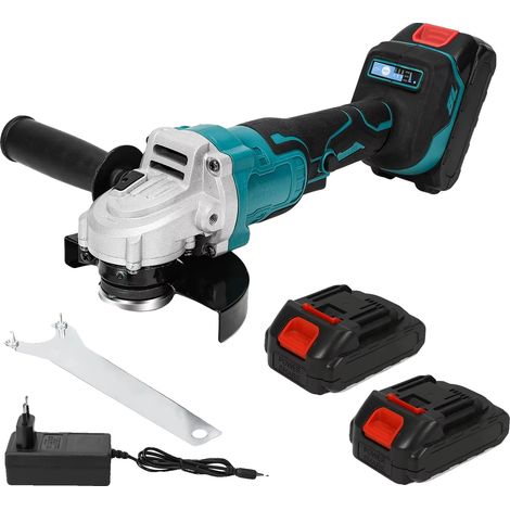 Amoladora angular, motor sin escobillas, control de 3 velocidades, con 2 baterías. (1/2)