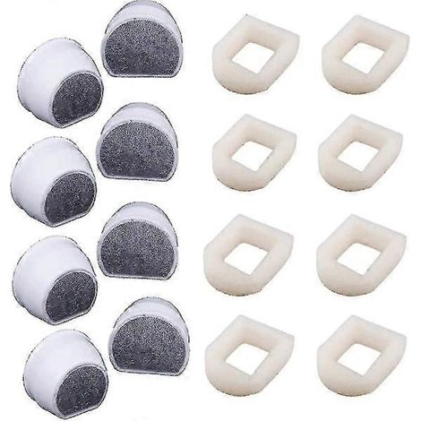 Préfiltre en mousse et filtre à charbon (paquet de 16) compatibles avec la fontaine Petsafe Drinkwell Inox 360 Avalon (1/4)