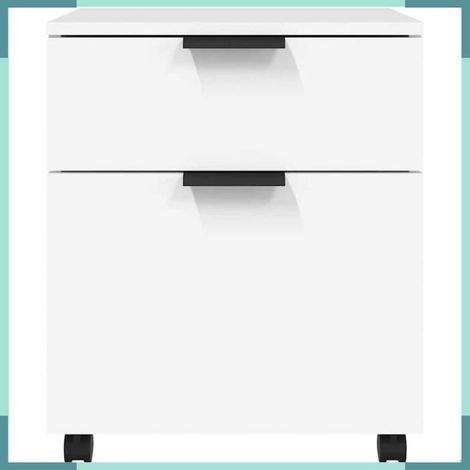 Classeur mobile - 811520 - Blanc - Bois d'ingénierie - 4 roues (1/5)