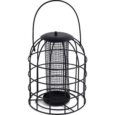 Mangeoire oiseaux fer – cage métal – colonne alimentation suspendue (1/5)