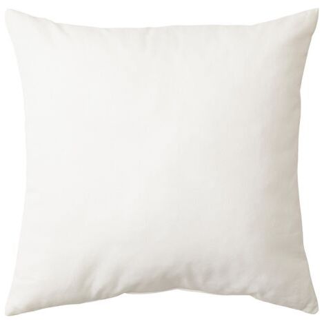 Noyau d'oreiller europ��en 40 x 40 cm - Garnissage en duvet - Tissu en coton - Blanc - 1 pi��ce