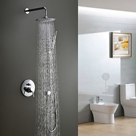 Dusche-Wasserhahn modernen Stil, 20 cm Duschkopf und Handbrause (1/4)