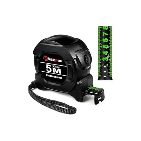 Ruban AdhéSif 5m, Verrouillage Automatique, Ruban en Acier de Fluorescence Pour Une Large Gamme de TâChes de Mesure (5M)