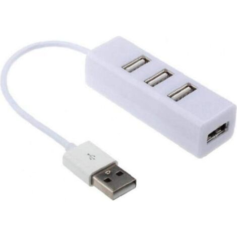 USB Hub USB 2.0 4 en 1 multiport Hub de Charge Connexion Carte Adaptateur Lecteur Hub USB 1pc Blanc-