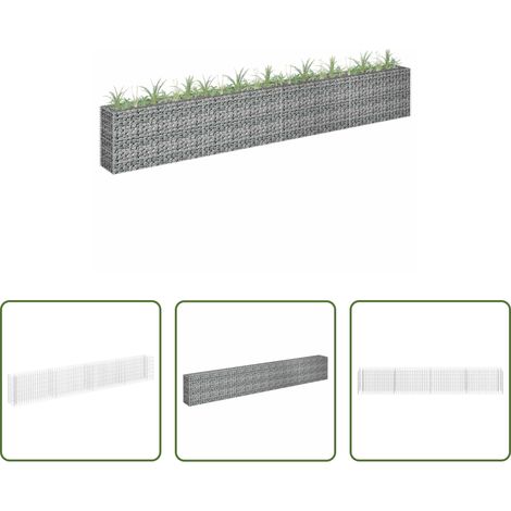 Bordure de jardin - Lit surélevé à gabion Acier galvanisé 360x30x60 cm (1/5)