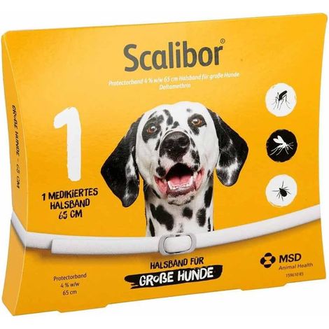 Collier antiparasitaire pour chien de 65 cm – protection contre les puces et les tiques – étanches
