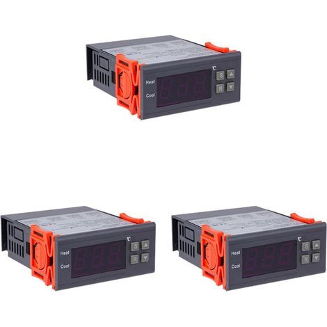 3X ContrôLeur de Température Numérique -99-400 Degrés PT100 M8 Sonde Thermocouple Capteur Thermostat Intégré 220 V Interrupteur (1/5)