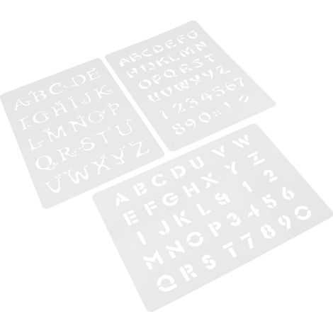 3 Pièces Pochoirs de Lettres Anglaises Réutilisables en PET (1/5)