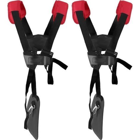 2er-Pack Universal-Gürtel für Freischneider Professioneller Freischneider-Gurt für STIHL-Freischneider, Rasentrimmer usw. (Schwarz-Rot). (1/4)