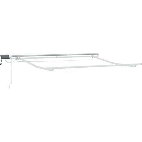 Maison Exclusive - Markisenrahmen mit LED-Lichtleisten Weiß 350 x