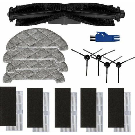 Kit daccessoires pour aspirateur robot Ultenic D5s Pro 4 brosses latrales 1 brosse roulante 5 filtres (1/4)