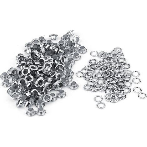 5mm Rondelles Œillets Métal Argent pour Scrapbooking, Travail du Cuir et Loisirs Créatifs (1/5)