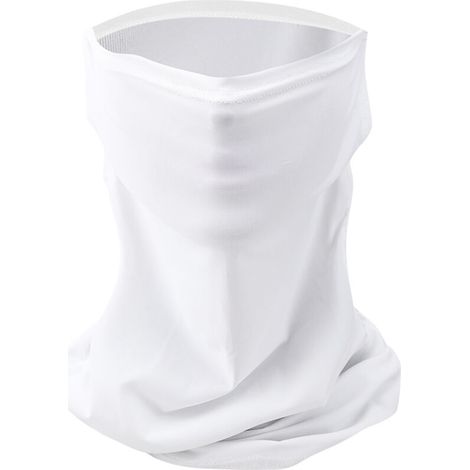 Masque de protection solaire rafraîchissant pour cyclisme - Cache-cou en soie glacée avec crochet d'oreille pour vélo et VAE (blanc)