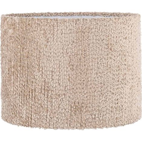 Abat jour élégant beige effet texturé intérieur blanc - beige texturé intérieur blanc (1/3)