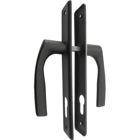 Maniglia per porta di tipo nativi, verniciata di nero, 90 mm, con chiusura a chiave - MP KL D9KFCZ