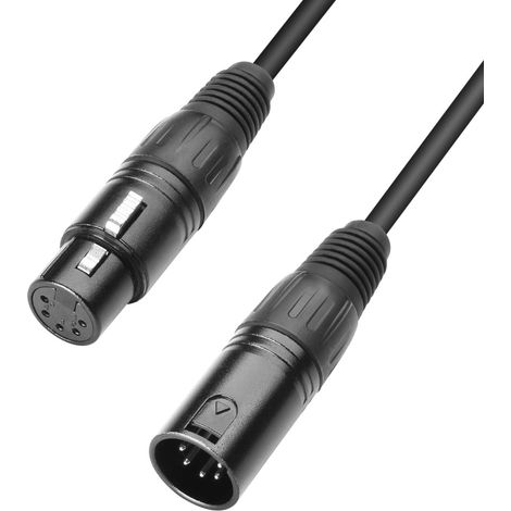 Cable DMX XLR Macho 5P A XLR Hembra 5P 10m