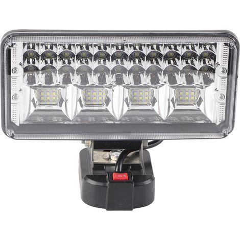 Lampe de travail LED 216W 11200LM, éclairage extérieur haute luminosité pour batteries 18V Makita, projecteur compatible BL1840, BL1815, BL1850, BL1830, BL1820, BL1860 (livrée sans batterie). (1/5)