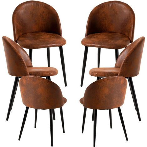 Packs Sillas Comedor - Pack 6 Sillas Black Vint Polipiel (1/5)