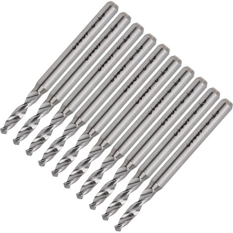 10 Stück 3,175 mm PCB-Bohrer aus Wolframstahl, Industriewerkzeug-Verbrauchsmaterialien (1/5)
