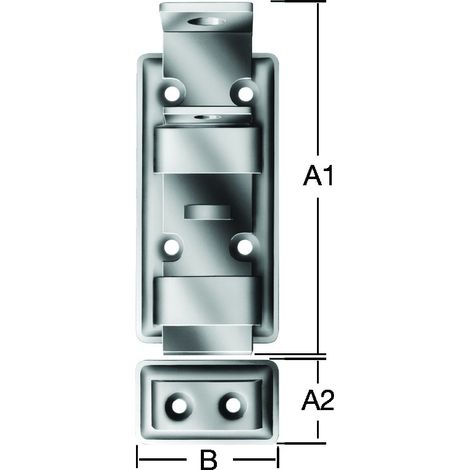 VORMANN Sicherheits-Schlossriegel gerade L 140mm,B 48mm Stahl verzinkt (1/2)